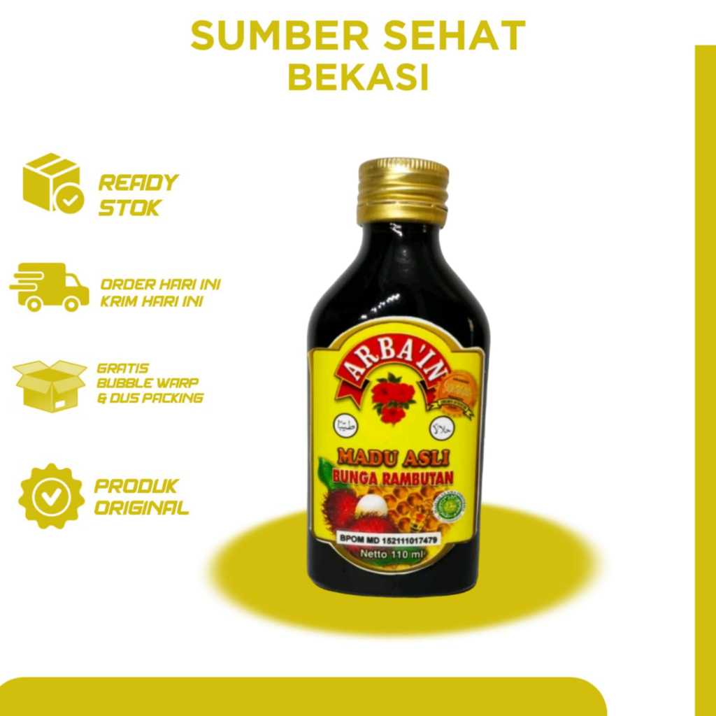 

Madu Asli Bunga Rambutan 110ml- Asli 100% Arba'in