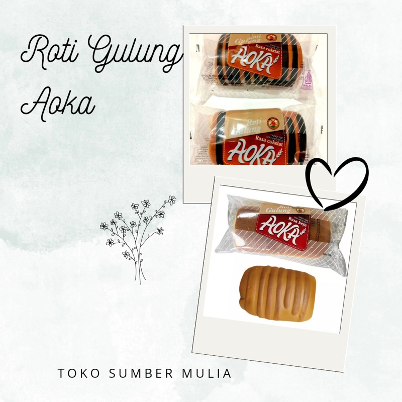 Roti Gulung Aoka Rasa Cokelat &amp; Keju