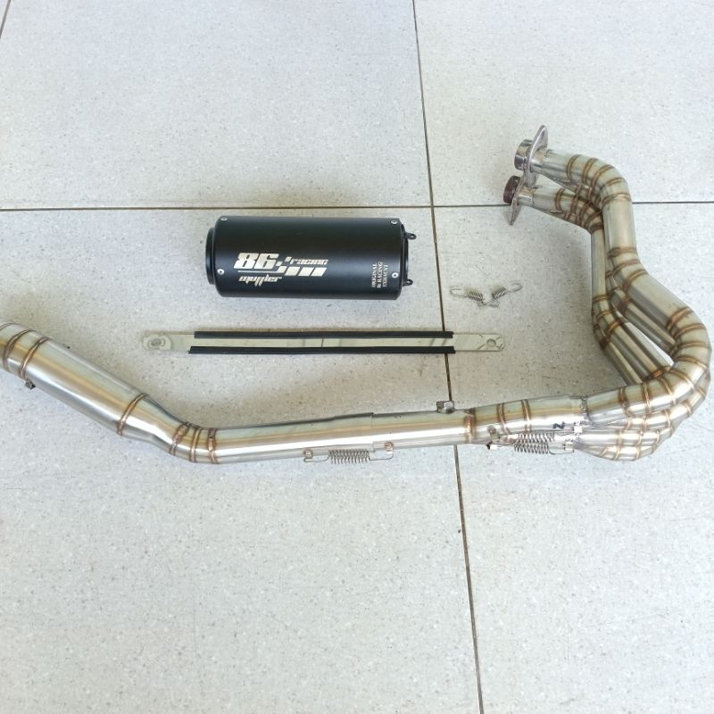 knalpot racing original 86 racing exhaust header leher custom 2 4 1 suara gahar untuk semua tipe mot