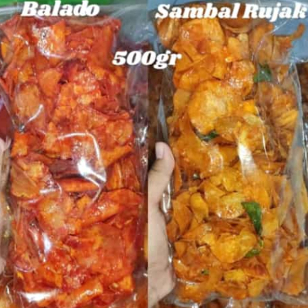 

Kripik sanjay NEW Keripik singkong balado Sanjai pedas / kripik daun jeruk 500 gram