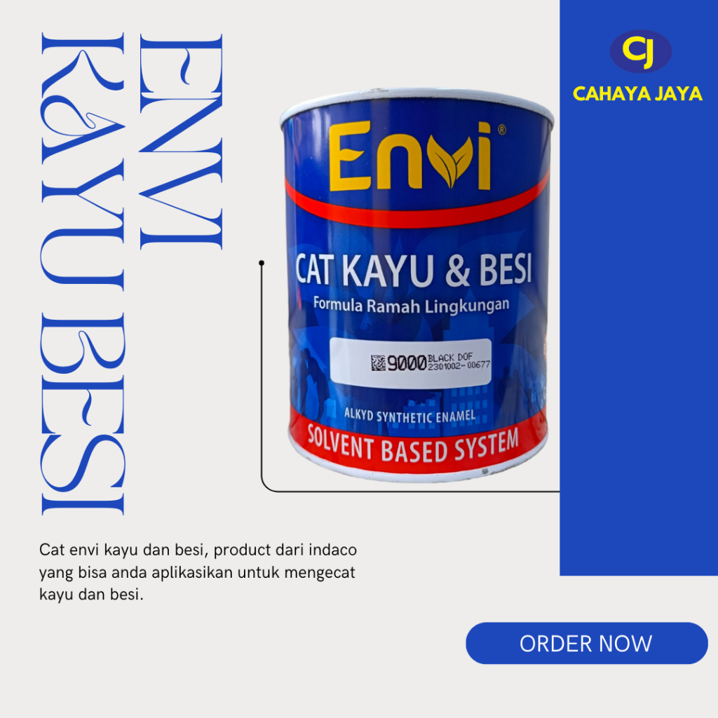Cat ENVI kayu dan besi 0,9 Ltr