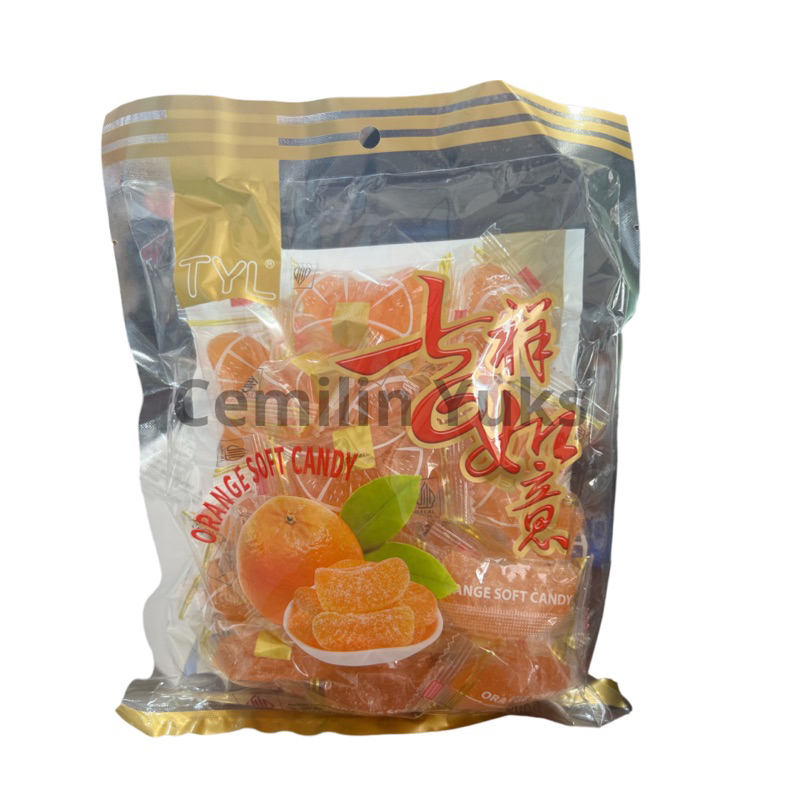 

TYL Orange Soft Candy 500g Permen Lunak Rasa Jeruk Permen Lunak Bentuk Jeruk
