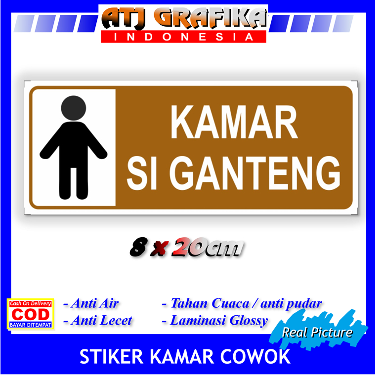 

Label stiker kamar siganteng cowok pria sticker anak pintu rumah