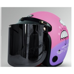 Helm Bogo Wanita Dewasa Retro Helm Bogo Aesthetic Kekinian PISTOTA SNI Kaca Datar Injak KUALITAS PRE