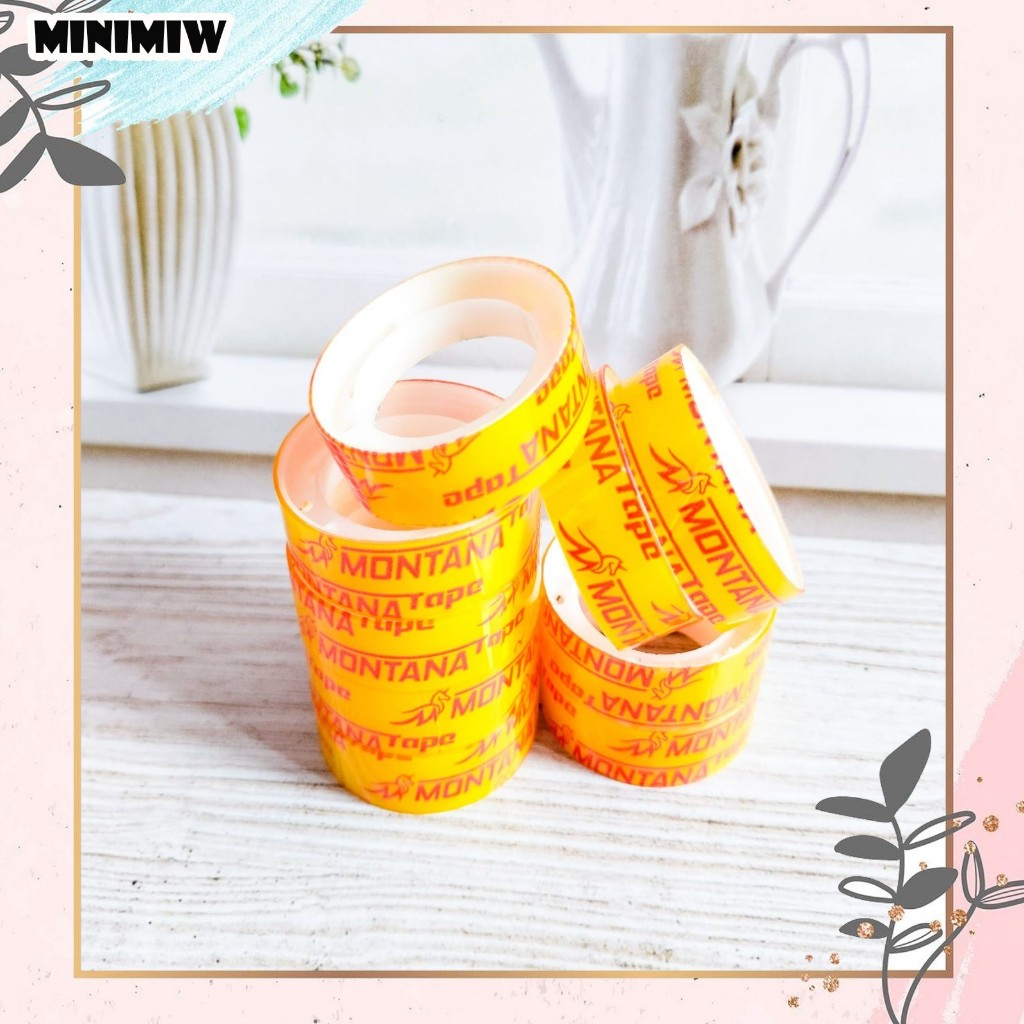 

SOLASI MINI KECIL BENING 1 ROLL SOLATIP MONTANA TAPE SELOTIP ISOLASI LAKBAN ALAT TULIS