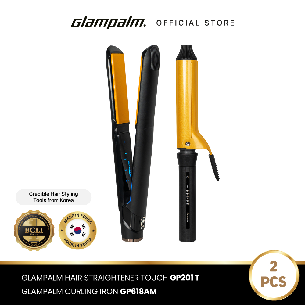 Paket Glampalm Catokan GP201 Touch - Pengeriting Rambut GP618AM
