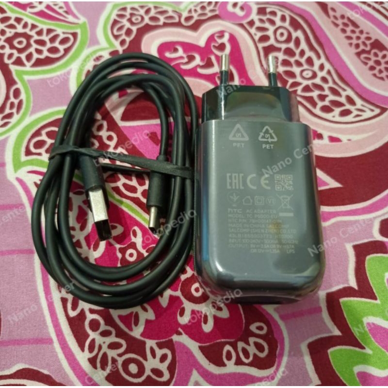 Charger HTC U11 U12 ULTRA ORIGINAL Bawaan HP QualcommQC 3.0 18W Kabel Type C Garansi