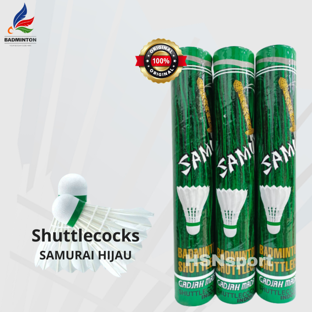 Shuttlecock Samurai Hijau Original Kok badminton