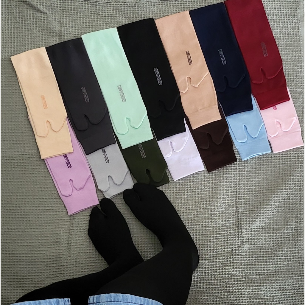 Kaos kaki SELUTUT jempol wanita muslimah dewasa polos / kaos kaki jempol sedengkul