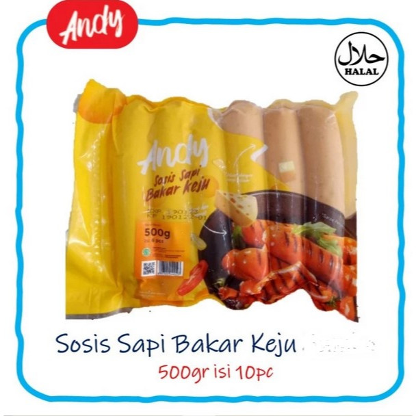 

Andy Sosis Sapi Bakar Cheese Mini 500Gr isi 10 pcs