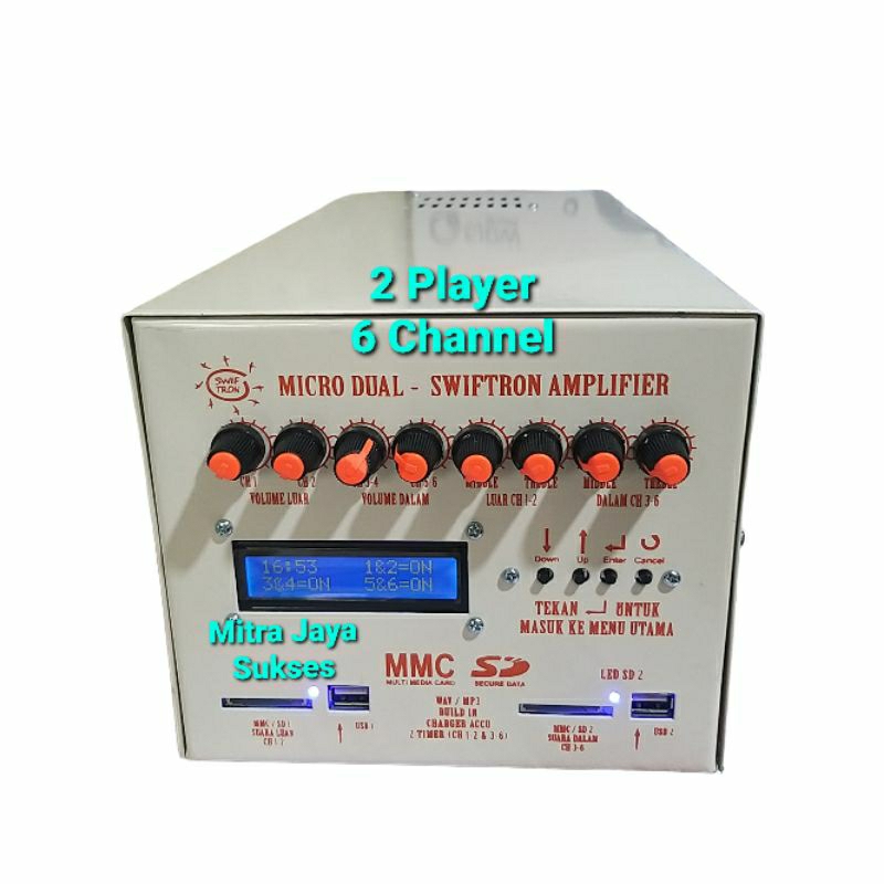 Ampli Swiftron Micro Dual 2 Player 6 Channel