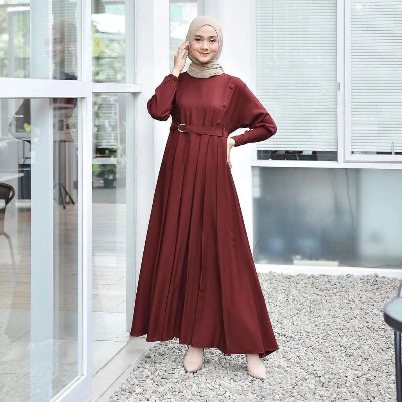 MAHYA DRESS GAMIS WANITA MUSLIM O RING FIT TO XL