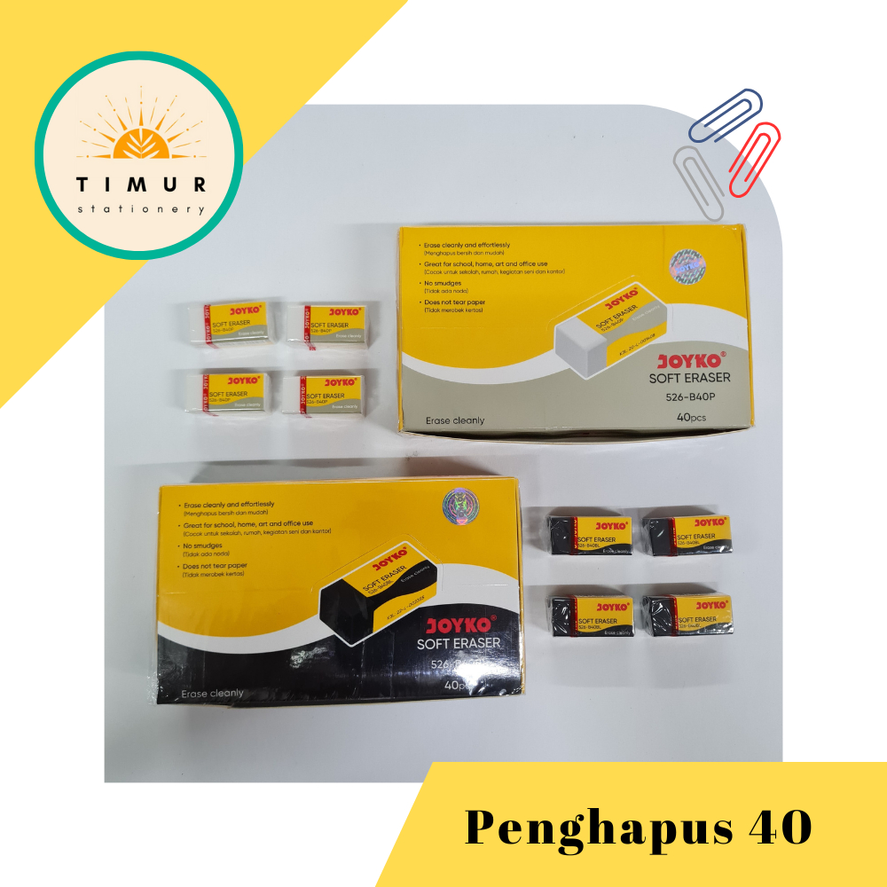 

Eraser / Penghapus Joyko Kecil isi 40 Pc