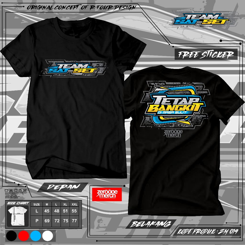 ZM014 - KAOS TETAP BANGKIT KAOS ZEROONE KAOS KATA KATA KAOS DRIVER MUDA KAOS SOPIR kaos umplung KAOS