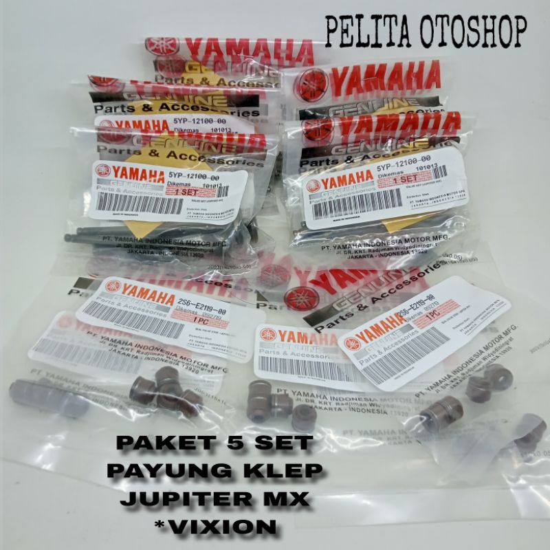 Paket 5 Set Payung Klep + Seal Klep Jupiter MX Lama , Jupiter MX New , Vixion.