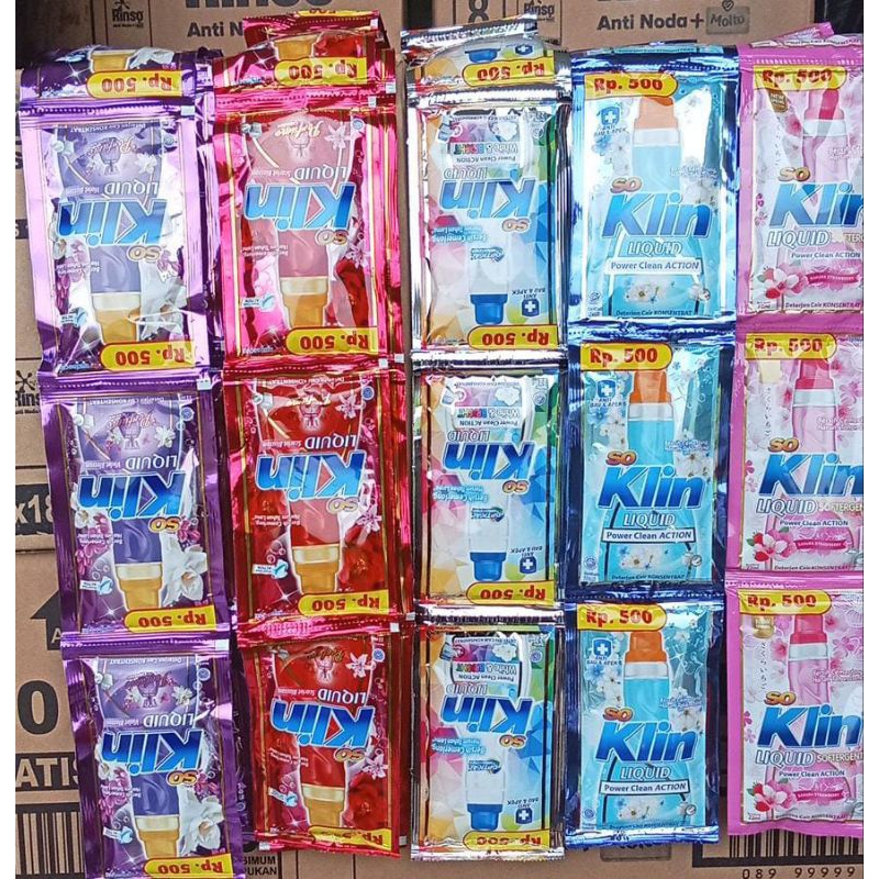 Soklin liquid 48pcs /4 renceng langsunh kirim