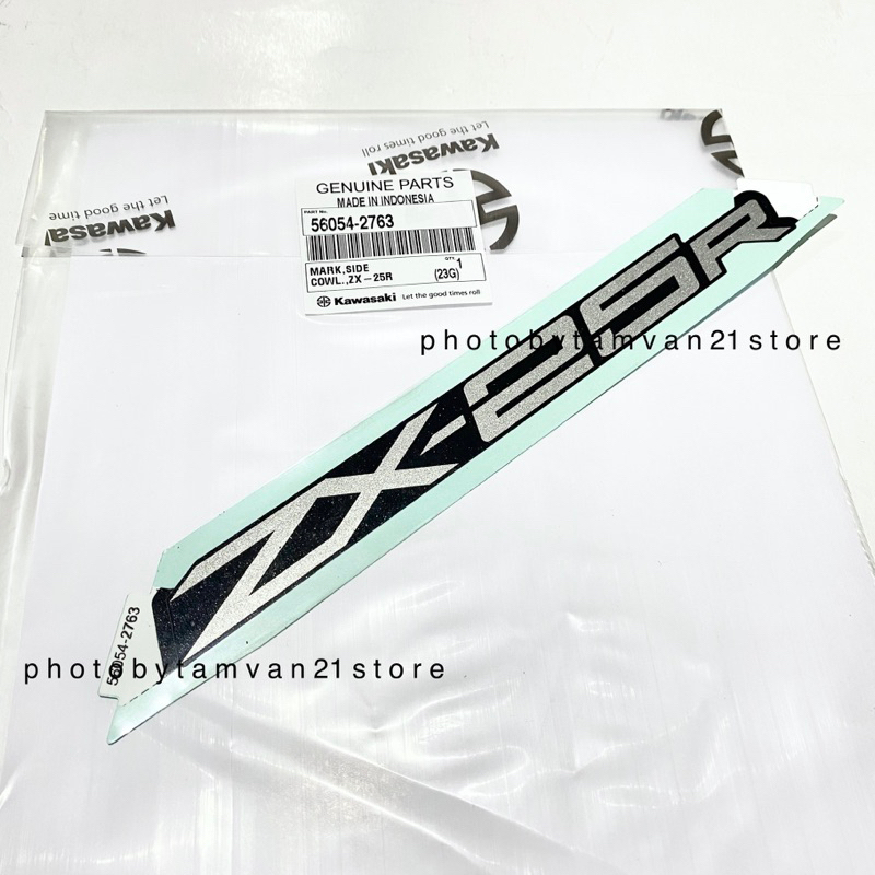 LOGO EMBLEM STIKER STRIPING ZX25R ZX-25R ZX 25 R ORIGINAL BLACK SILVER