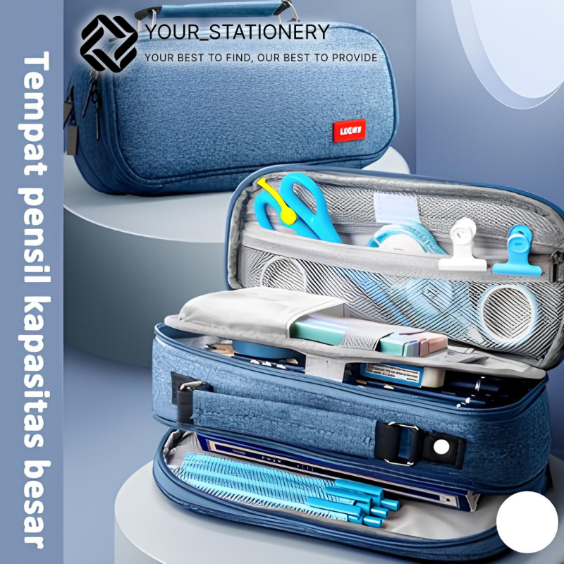 

[Your_Stationery] Kotak Pensil Kualitas Tinggi Bahan Kanvas/Pencil Case/Tempat Pensil Berkapasitas Besar