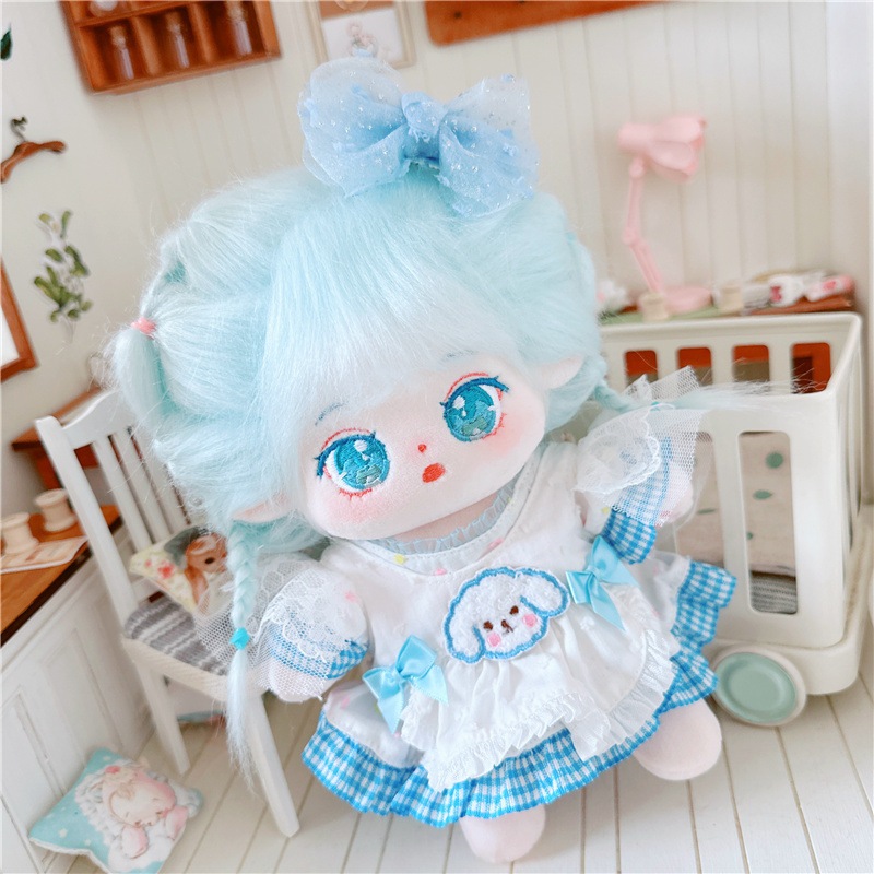 Boneka Katun 20cm Fullset Pakaian Dengan Kerangka Tanpa Pipi Merah Cotton Doll 20cm Fullset Ready St