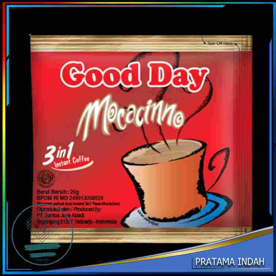 

KOPI SACHET GOOD DAY MOCCACINO 3IN1 10 X 20 GRAM (GROSIR & ECERAN)