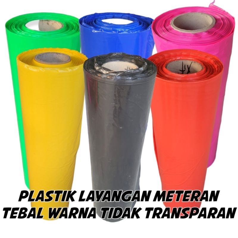 Plastik layangan tebal warna glowing meteran
