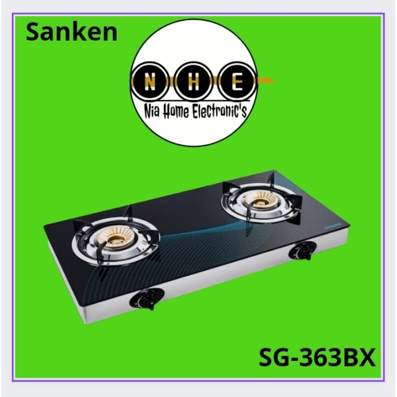 Kompor Gas Sanken 2 Tungku Kaca SG363BX SG-363BX SG 363 BX