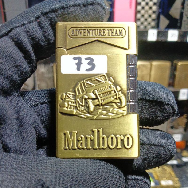 Korek Api Gas Lilin Motif Adventure Marlboro Mobil Gold ( TANPA GAS )