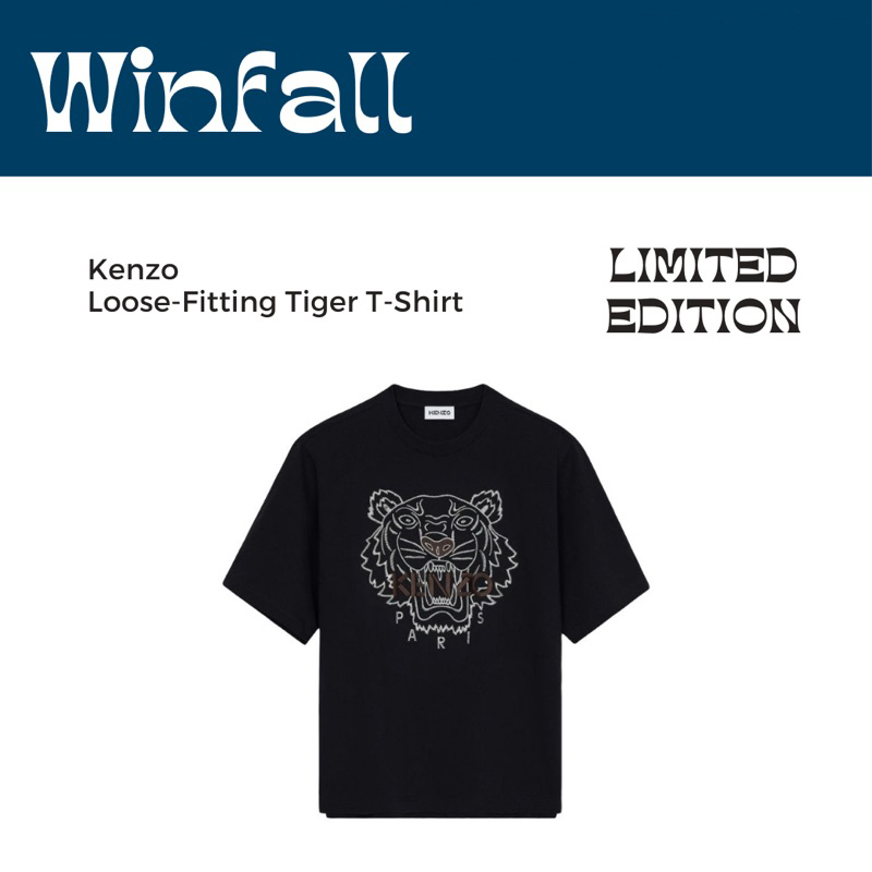 Kenzo Loose-Fitting Tiger T-Shirt Black