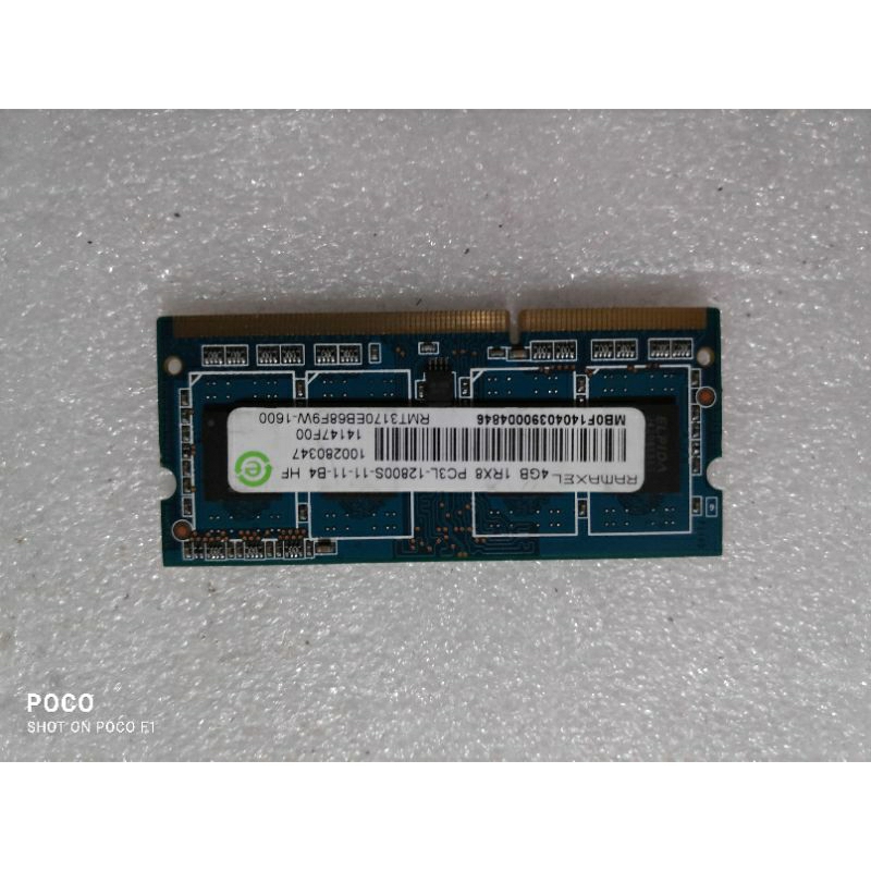 RAM LAPTOP 4GB DDR3L PC12800 1RX8 SODIM PC3L12800