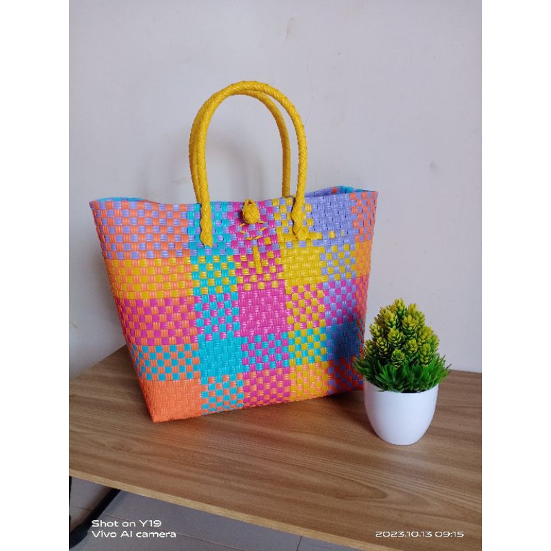 Tote bag tas jali rajut size L/XL/Tas anyaman jali/tas belanja