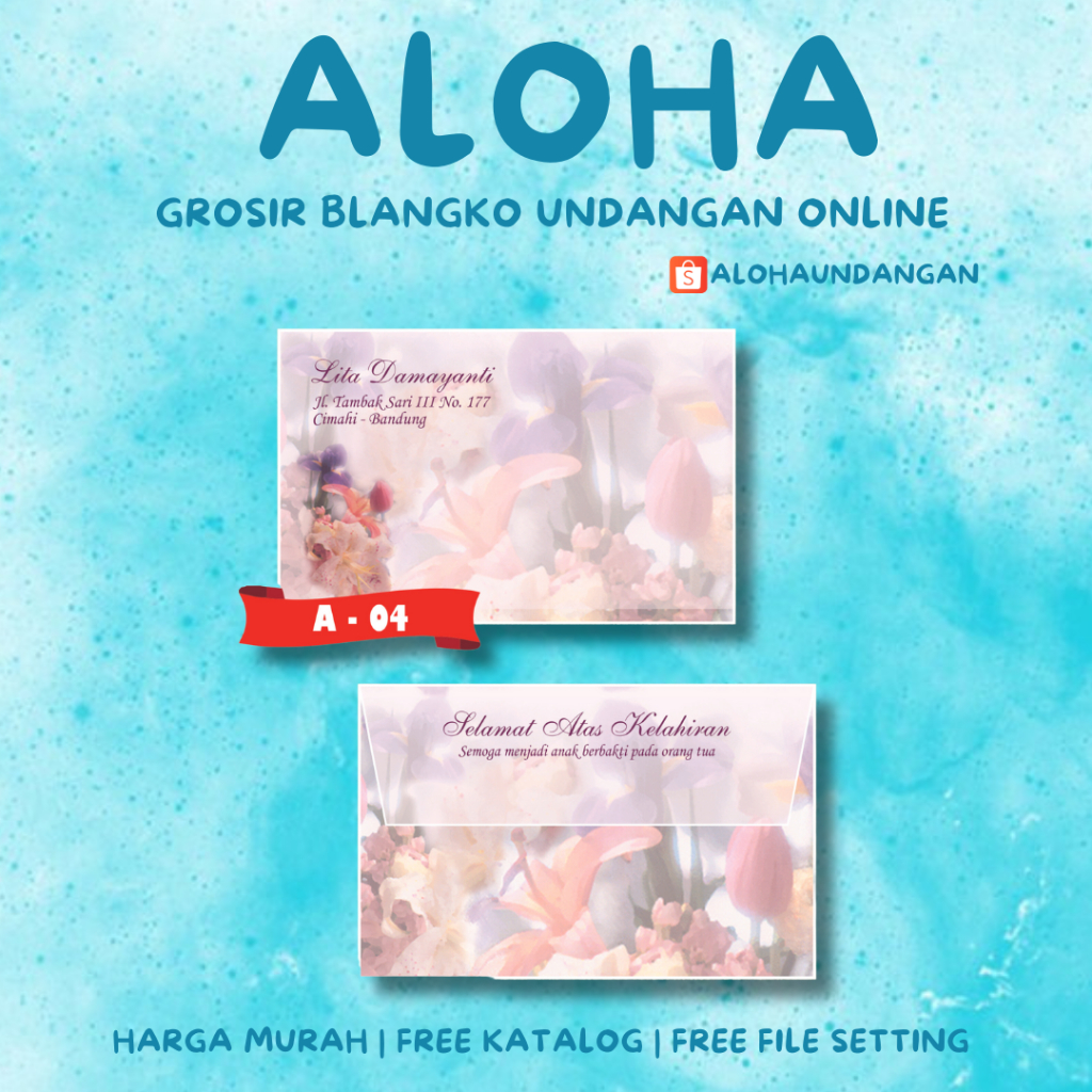 

AMPLOP KONDANGAN NIKAH FALAH A 04 50 PCS UKURAN KECIL | Aloha Undangan