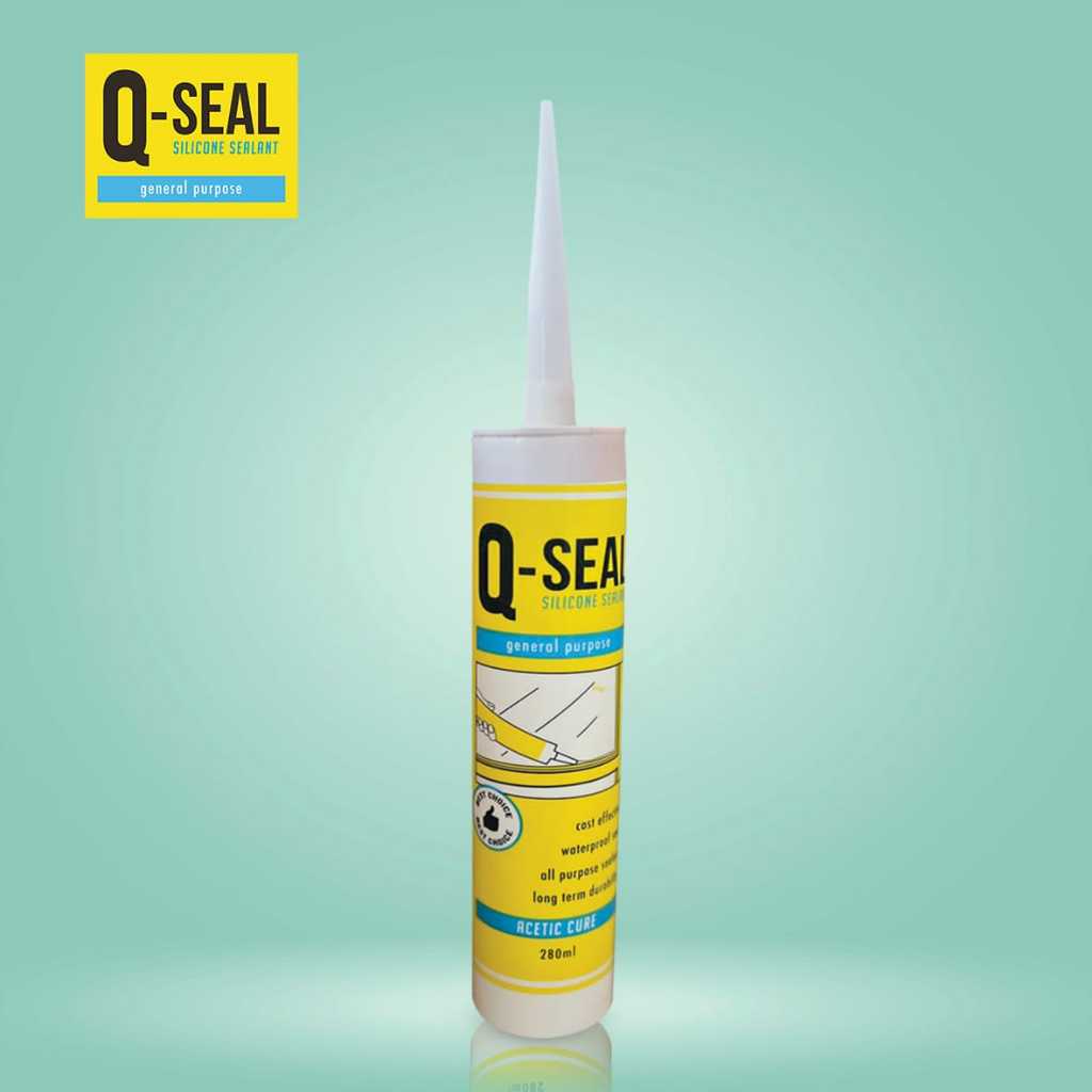 

SEALANT QSEAL KUNING LEM AQUARIUM LEM KACA silicone