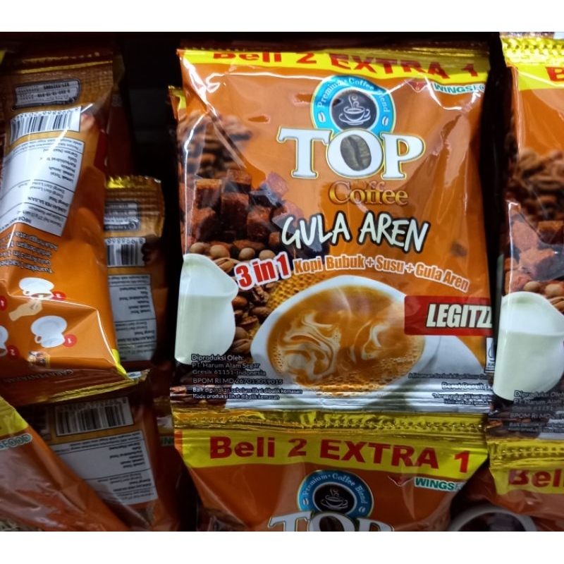 

Minuman Kopi Instant Top Coffee Gula Aren Renceng