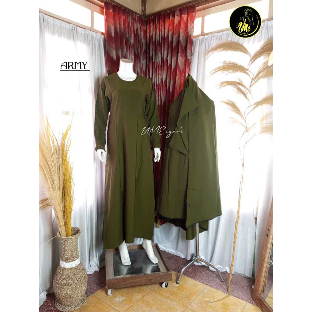 AISYAH SIZE L-XL/gamis syari set cadar/jilbab jumbo sesuai sunnah/gamis syar'i sesuai sunnah