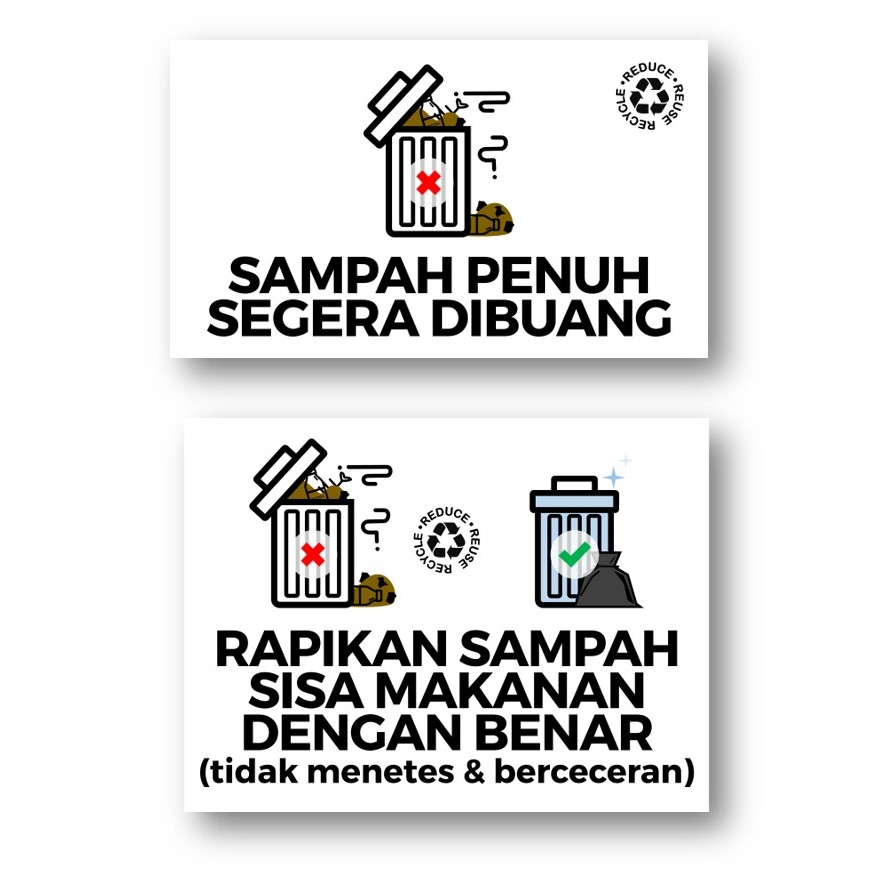 

Stiker Sampah | Stiker Rapikan Sampah | Stiker Sampah Penuh Segera Dibuang