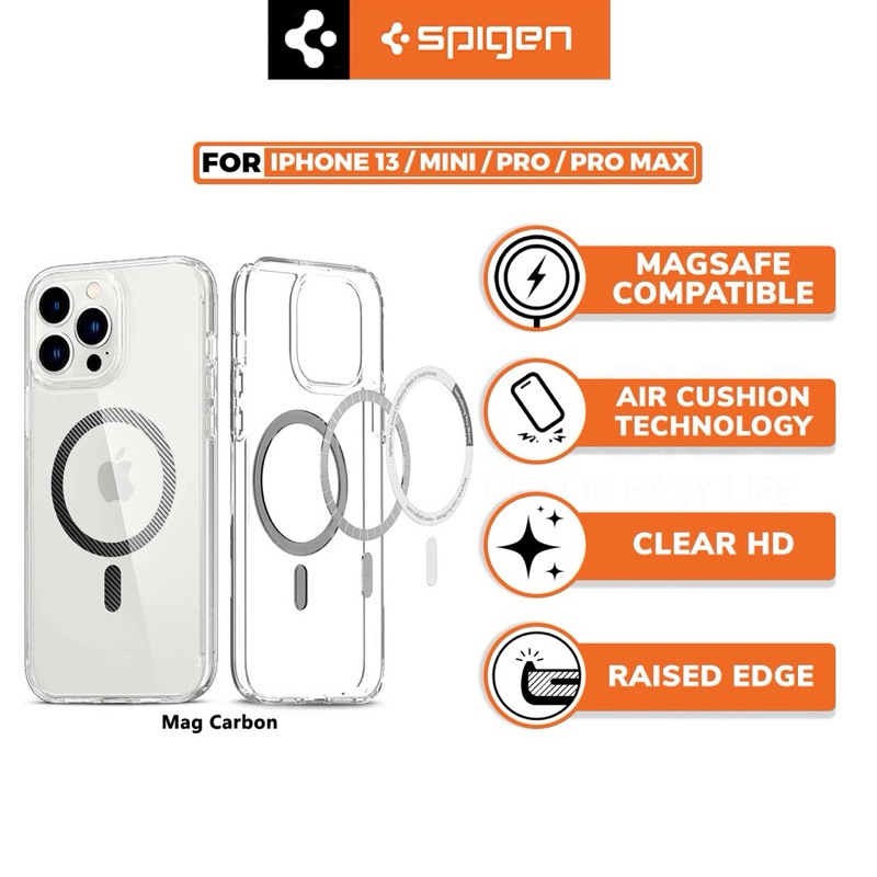 Spigen Case Iphone 13 Pro Ultra Hybrid Magsafe Carbon Official
