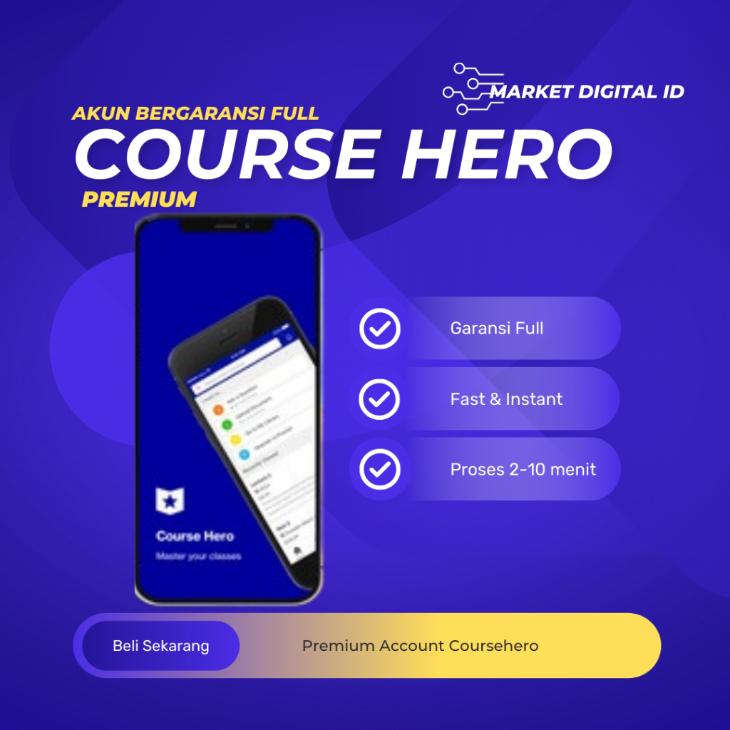Premium Account Coursehero | Course Hero Bergaransi | Akun Coursehero | Coursehero Unlock Bergaransi