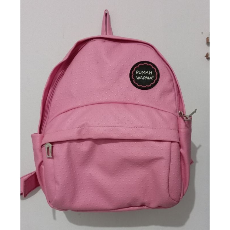 Tas Ransel Rumah Warna/ Tas Sekolah/ Tas Kuliah