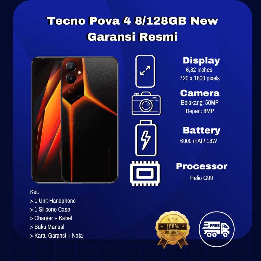 Tecno Pova 4 8/128GB (Garansi Indonesia)