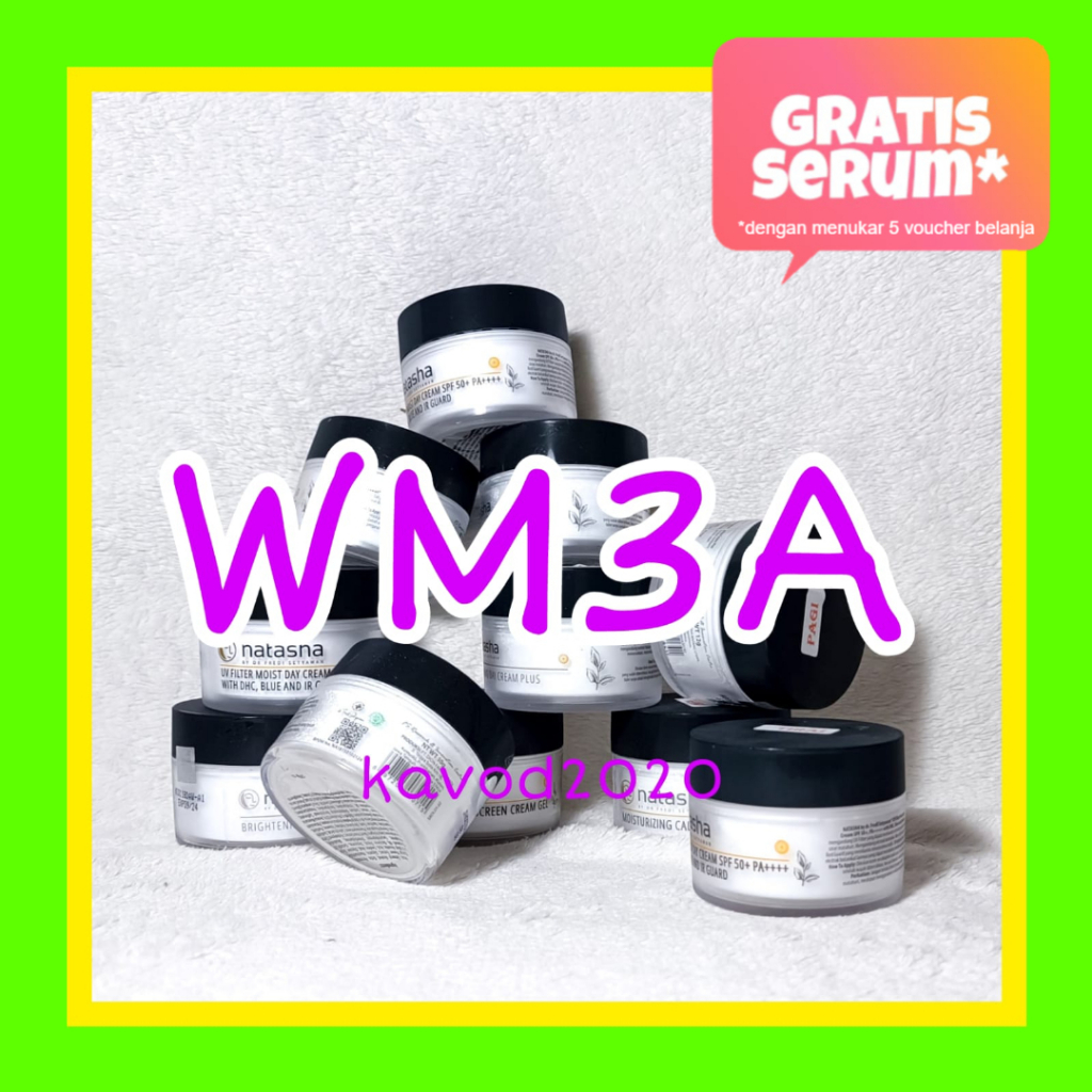 Krim Malam WM3A Natasha Skin Care Whitening Night Cream 10 gram dr Fredi Setyawan Skin Care Original