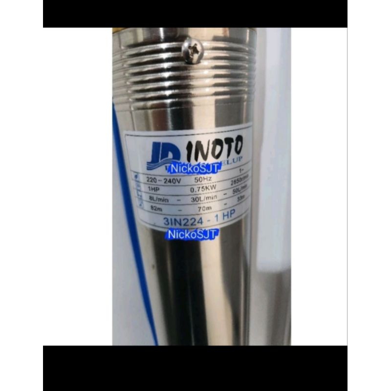 Pompa submersible Sibel Inoto 3In 1hp 3IN224 Pompa Celup + Kontrol Box + Kabel 1mt 3 in inch inchi d