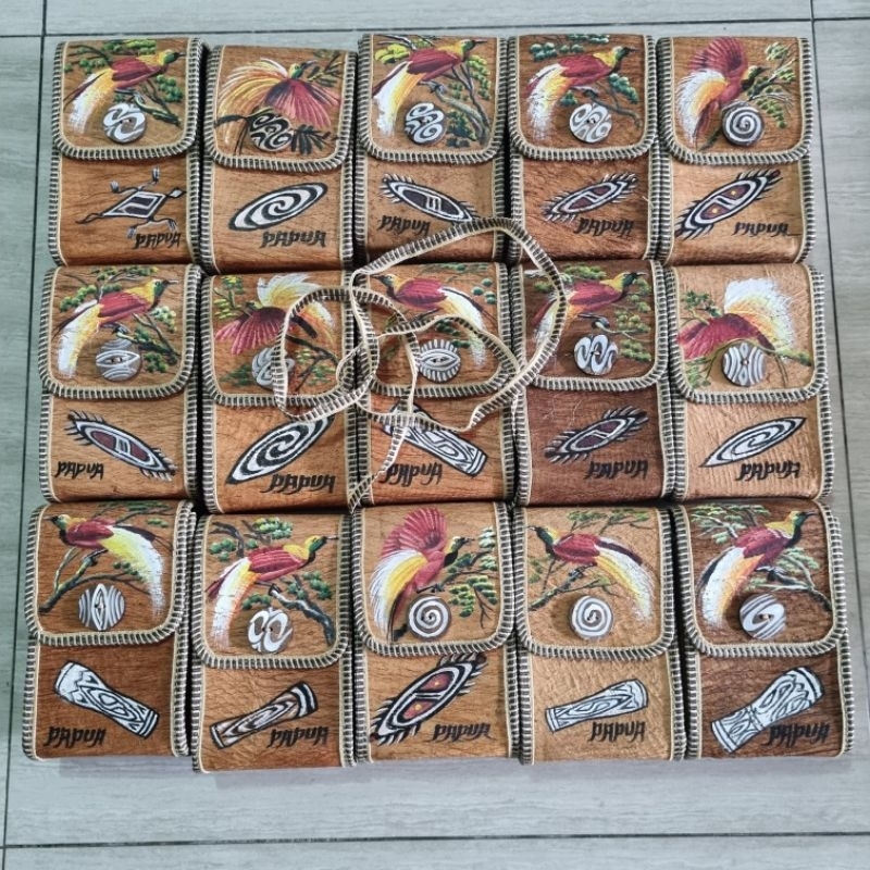 Tas papua kulit kayu/ Tas kulit kayu/ Tas lantung/ Tas hp/ Tas kamera kulit kayu