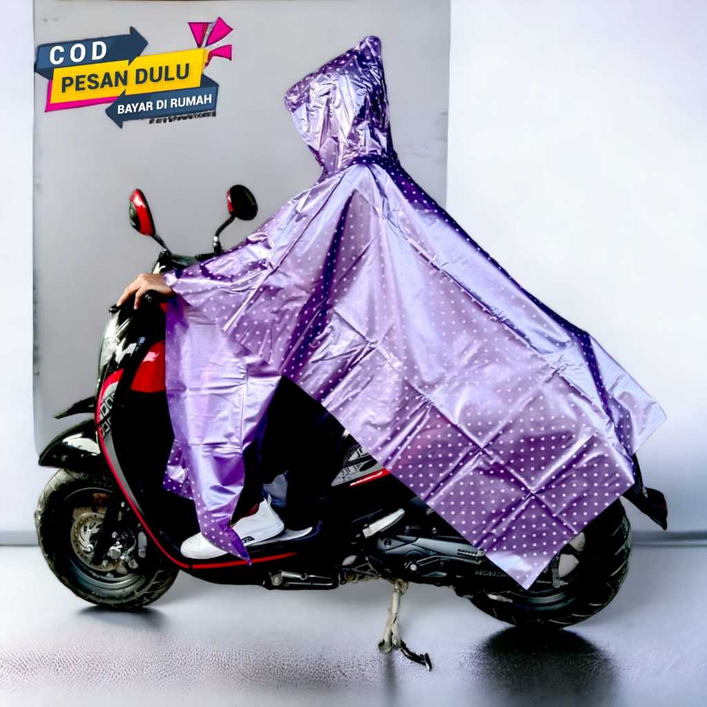 DISKON JAS HUJAN PONCO KELELAWAR POLKADOT JAS HUJAN PONCO POLKADOT JAS HUJAN MURAH MODEL POLKADOT