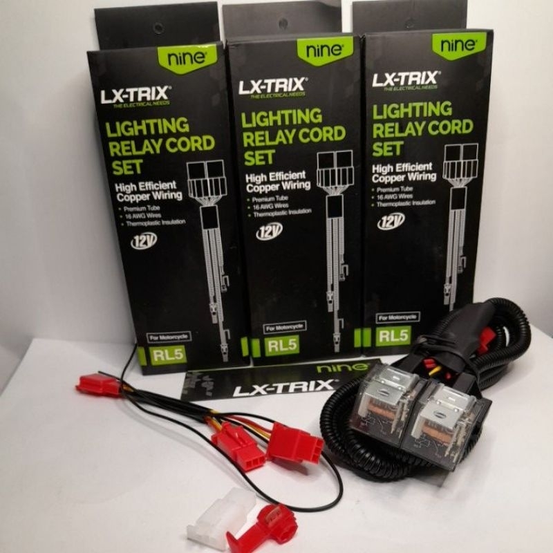 RELAY KABEL SET LAMPU LED TEMBAK/LAMPU LED SOROT HI LOW UNTUK MOTOR DAN MOBIL