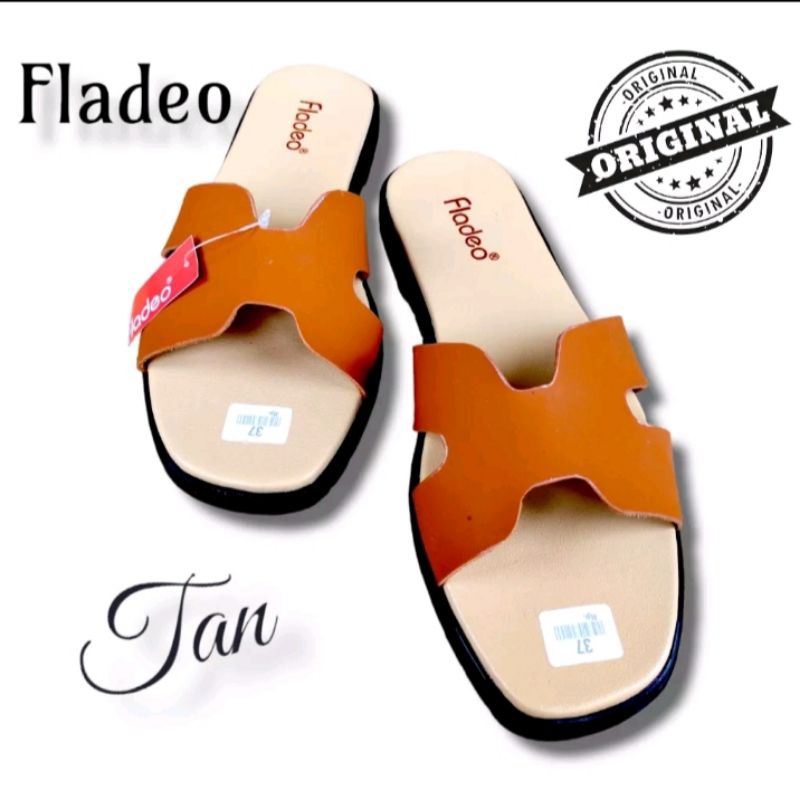 sandal selop motif H trendy nyaman dan simple untuk cewek