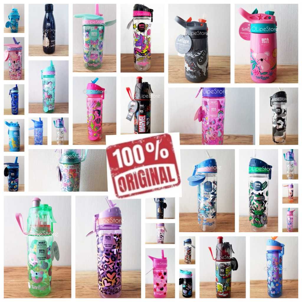 (ORIGINAL) Smiggle Drink Bottle Botol Minum Stainless Botol Sekolah