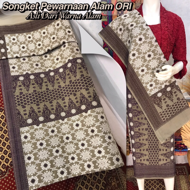Songket Perwarnaan Alam ORI-Asli Tenun Tangan Palembang(Ilham Songket)