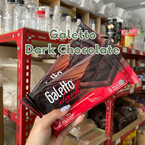 

Grosir plastik - Coklat Galetto dark Compound 250g / coklat Galetto 250g