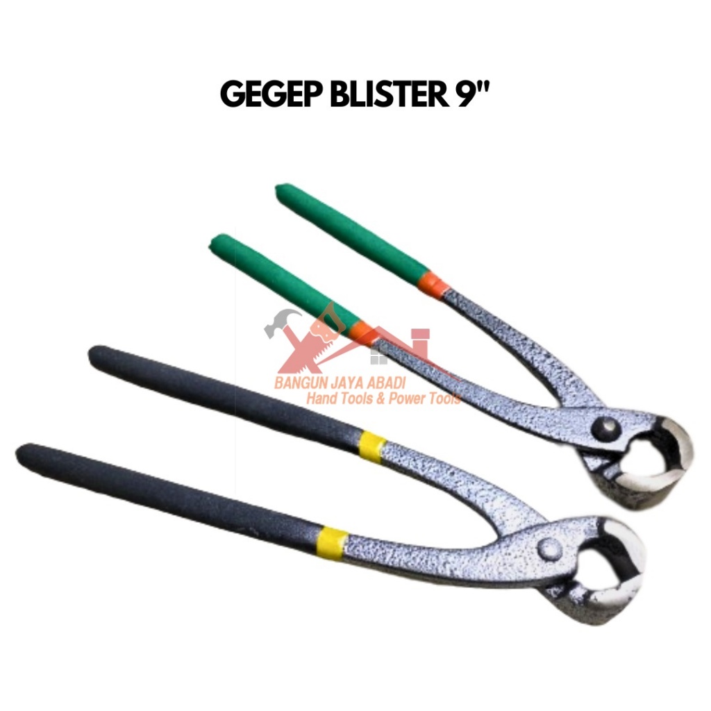 Gegep Pres Blister Gagang Karet 9 Inch Catut Kakatua Kakak Tua Jepit Potong Kawat Beton Bendrat BJA