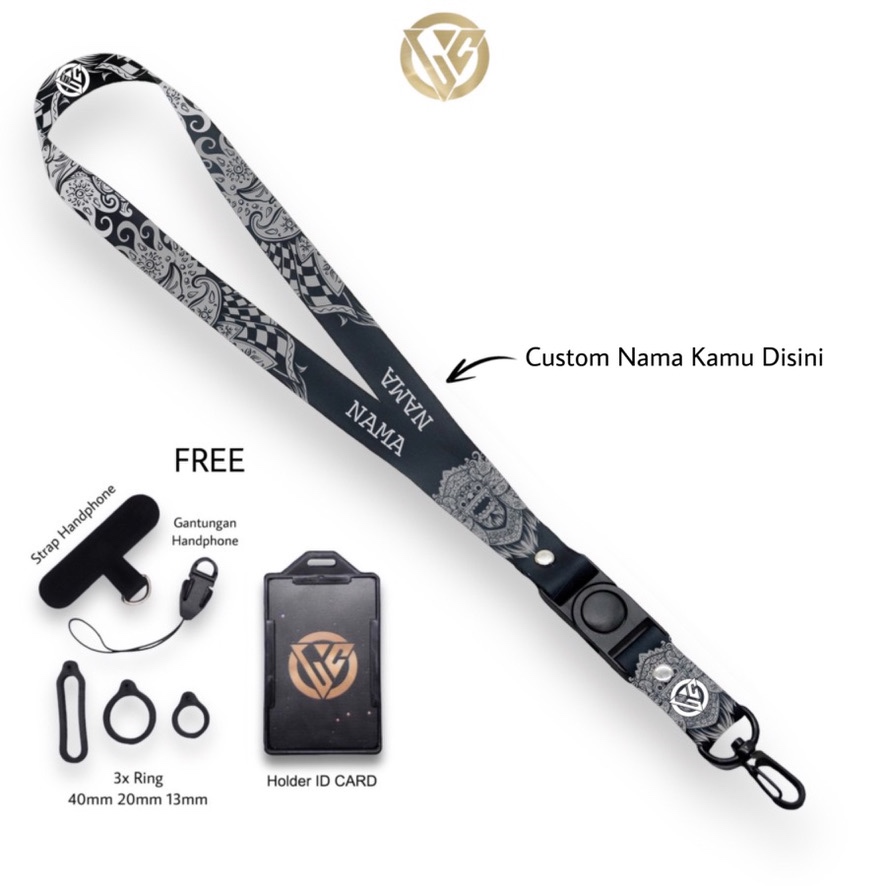 

Lanyard Craft Barong Series Custom Nama Various Size